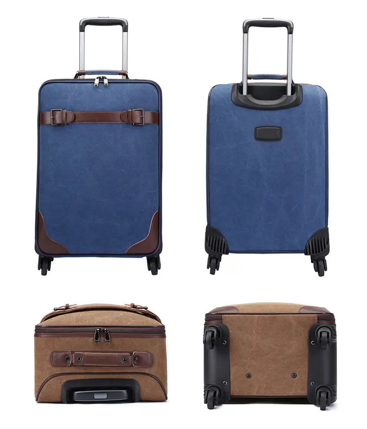Vintage trolley suitcase dimensions 41 x 24 x 68 cm – BEARKY CZ1001m